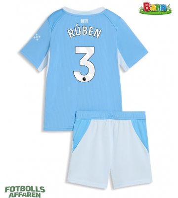 Manchester City Ruben Dias #3 Hemmaställ Barn 2026-27 Kortärmad (+ Korta byxor)